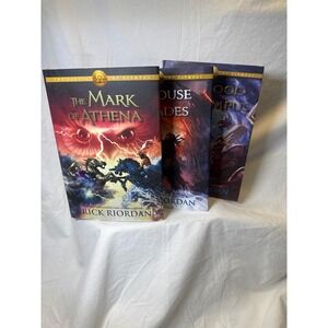 Rick Riordan Heroes of Olympus Hardcover Lot Mark of Athena House Hades Blood